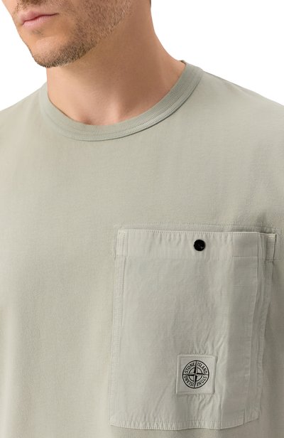 Хлопковая футболка STONE ISLAND, арт. L1S152100004/S0115, фото 5