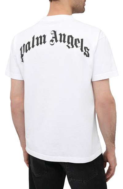 Хлопковая футболка PALM ANGELS, арт. PMAA001R21JER0010160, фото 4