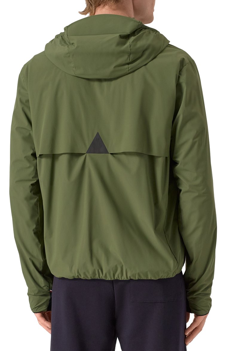Мужская куртка rals MONCLER GRENOBLE зеленого цвета, арт. 1A00001/539DG | Фото 4 (Рукава: Длинные; Материал внешний: Синтетический материал; Длина (верхняя одежда): Короткие; Материал подклада: Синтетический материал; Кросс-КТ: другое; Стили: Кэжуэл, Милитари)