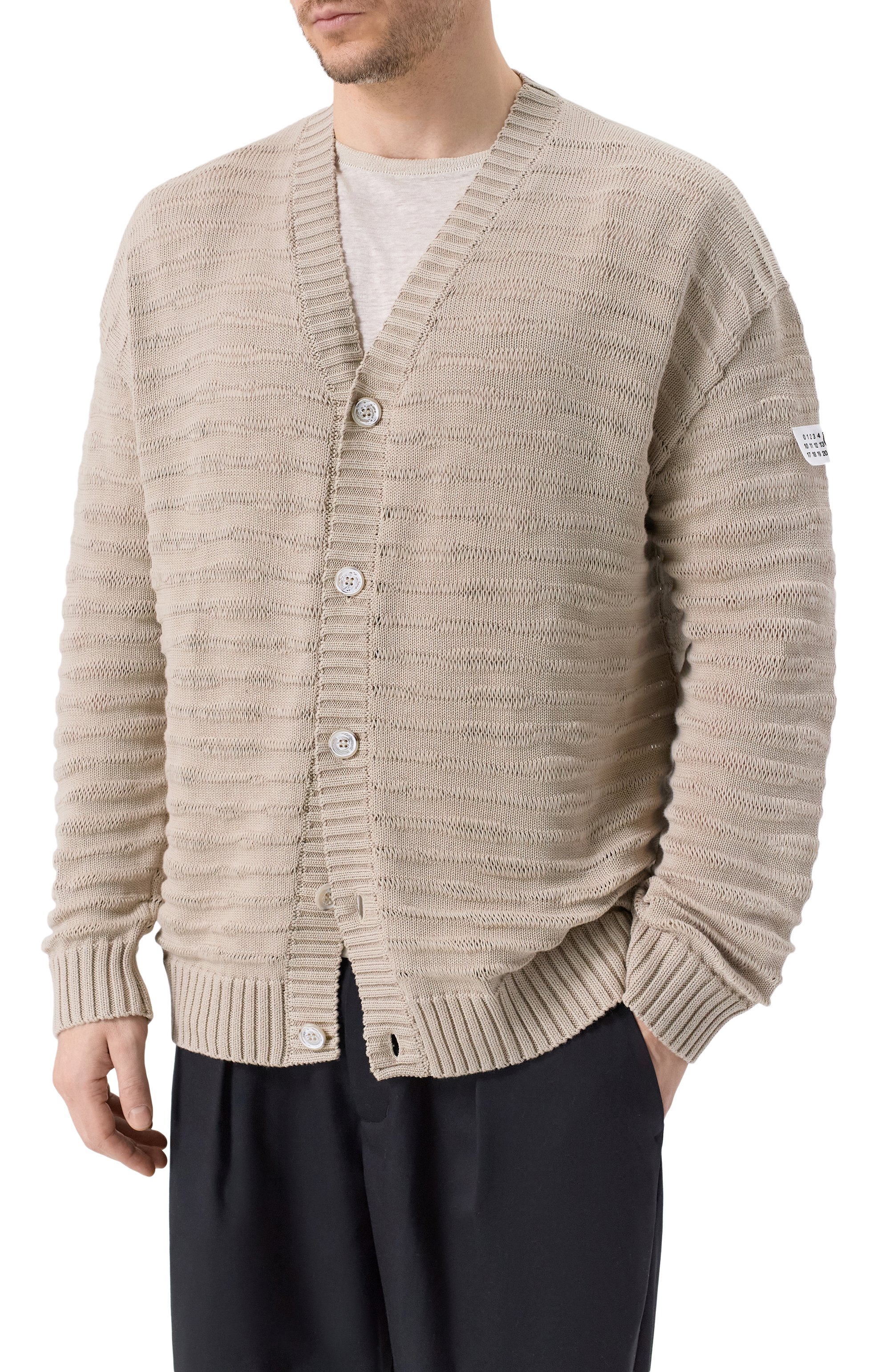 Хлопковый кардиган MM6, арт. SH0HP0011/M13208, фото 3