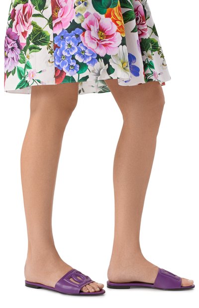 Кожаные шлепанцы bianca DOLCE & GABBANA, арт. CQ0436/AY329, фото 3