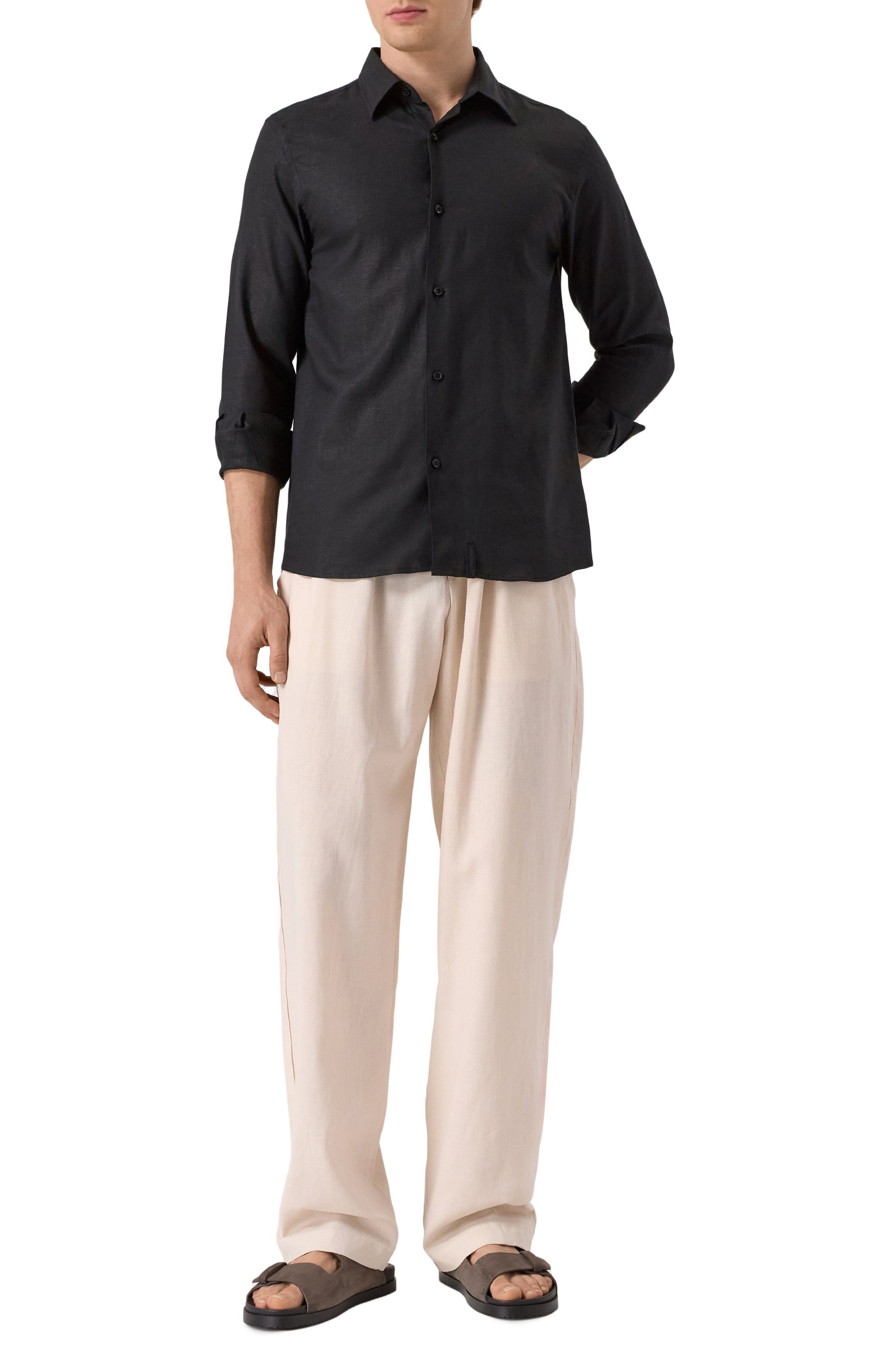 Рубашка изо льна и вискозы HINNOMINATE, арт. HMABM01347, фото 2