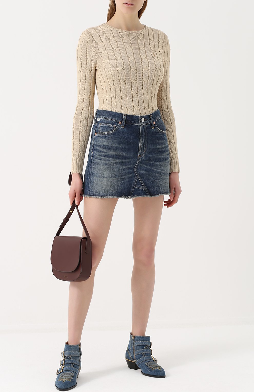 Джинсовая мини-юбка с потертостями CITIZENS OF HUMANITY, арт. 3132B-763, фото 2