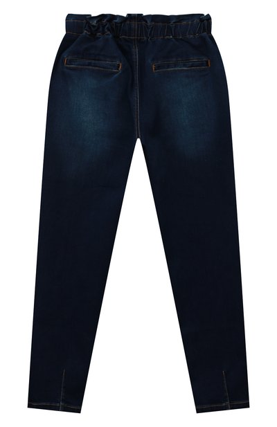 Джинсы MOSCHINO темно-синего цвета по цене 19800 руб., арт. HDP04J/LXE24/10A-14A, фото 2 Джинсы MOSCHINO, арт. HDP04J/LXE24/10A-14A, фото 2