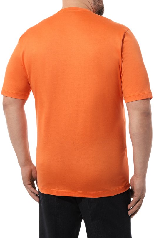 Хлопковая футболка Zilli MBZ-NT580-LE0N1/MC01/62-64 Оранжевый  MBZ-NT580-LE0N1/MC01/62-64 Фото 4