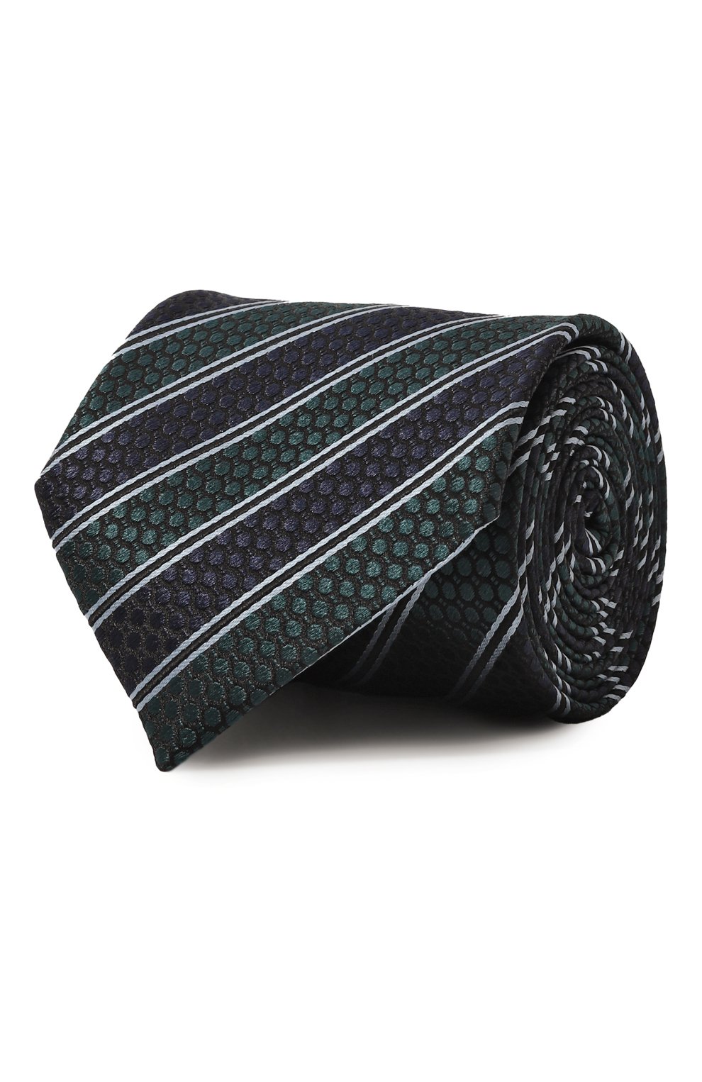 Шелковый галстук ZEGNA бирюзового цвета по цене 27850 руб., арт. Z6W04TA6/1P8314, фото 1 Шелковый галстук ZEGNA, арт. Z6W04TA6/1P8314, фото 1