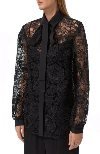 Блузка ELIE SAAB черного цвета по цене 208000 руб., арт. SH000NF26/SIL09, фото 3 Блузка ELIE SAAB, арт. SH000NF26/SIL09, фото 3