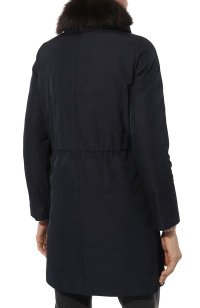 Пуховая парка с отделкой из меха соболя YVES SALOMON, арт. 20WYM08290ZIRV, фото 4