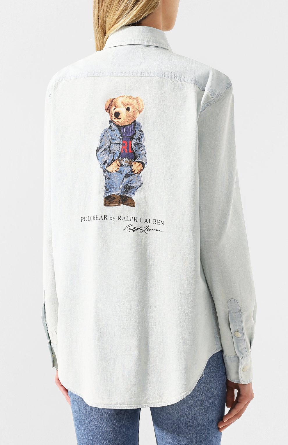 Хлопковая рубашка POLO RALPH LAUREN голубого цвета по цене 18800 руб., арт. 211784196, фото 4 Хлопковая рубашка POLO RALPH LAUREN, арт. 211784196, фото 4