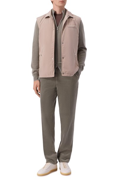 Вельветовые брюки BRUNELLO CUCINELLI хаки цвета по цене 105500 руб., арт. M280NI177W, фото 2 Вельветовые брюки BRUNELLO CUCINELLI, арт. M280NI177W, фото 2
