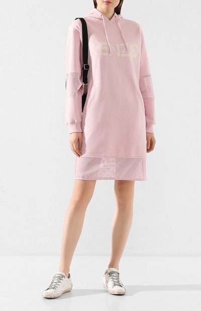 Хлопковое платье KENZO светло-розового цвета по цене 42400 руб., арт. FA52R0747952, фото 2 Хлопковое платье KENZO, арт. FA52R0747952, фото 2