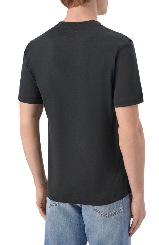 Хлопковая футболка Kiton UMK0827 Чёрный  UMK0827 Фото 4