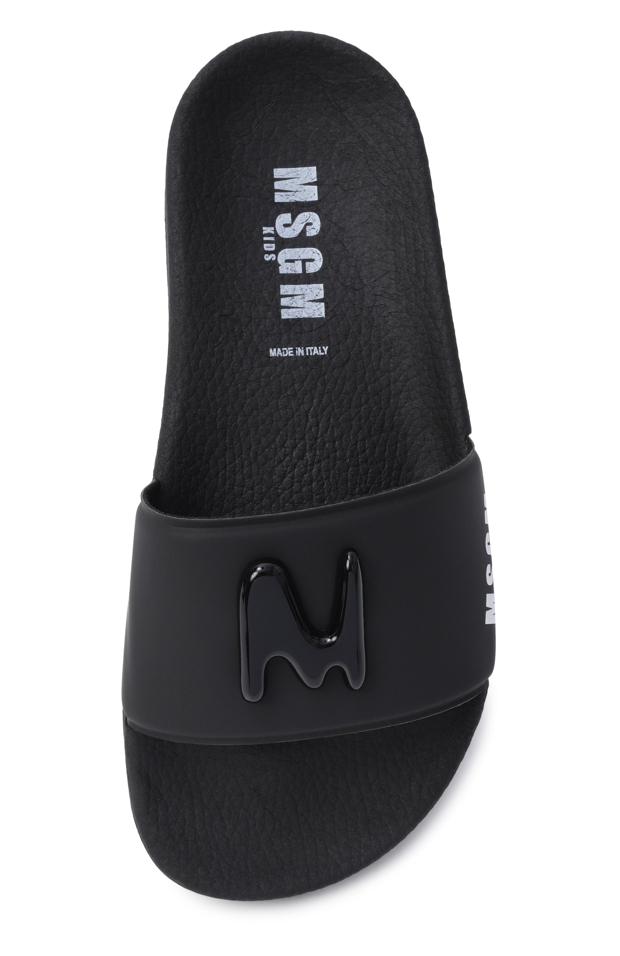 Шлепанцы MSGM KIDS черного цвета по цене 10950 руб., арт. 82511/VAR2, фото 4 Шлепанцы MSGM KIDS, арт. 82511/VAR2, фото 4