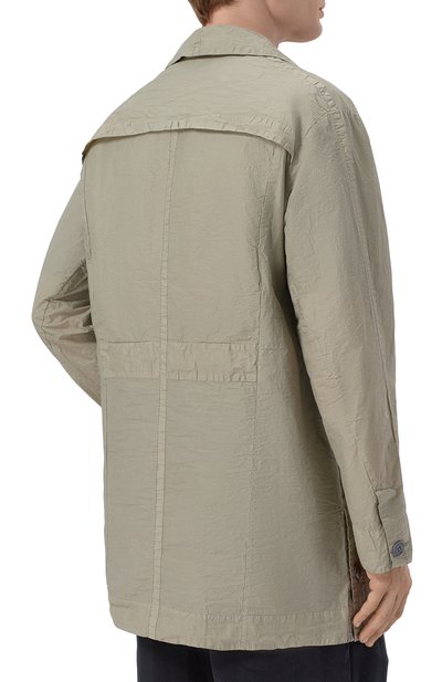 Хлопковый плащ TRANSIT светло-зеленого цвета по цене 99500 руб., арт. CFUTRC0241, фото 4 Хлопковый плащ TRANSIT, арт. CFUTRC0241, фото 4