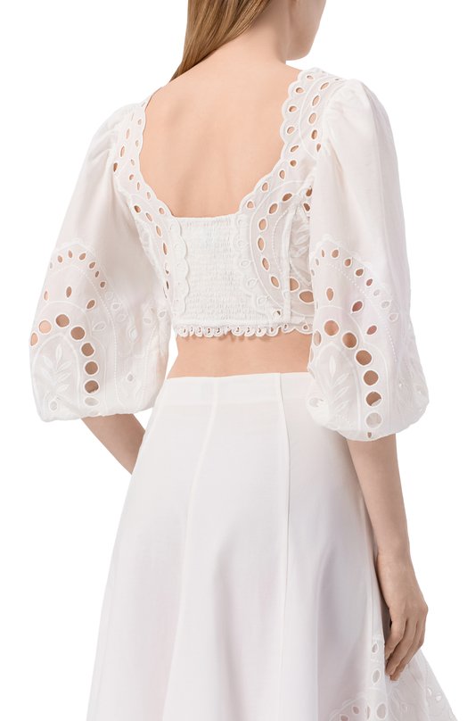 Хлопковый топ Charo Ruiz Ibiza 263102 Белый  263102 Фото 4