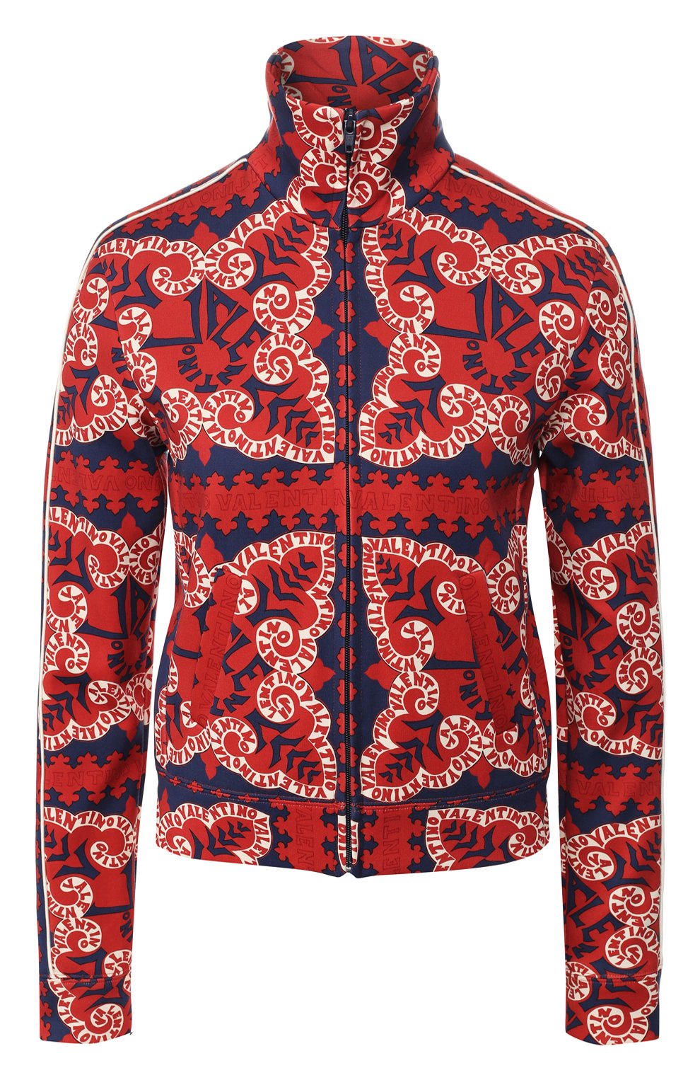 Кардиган с принтом VALENTINO красного цвета по цене 166500 руб., арт. RB3MF00IJDN, фото 1 Кардиган с принтом VALENTINO, арт. RB3MF00IJDN, фото 1