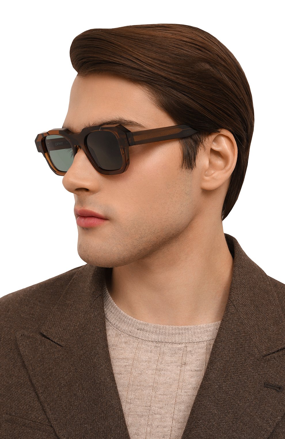 Солнцезащитные очки OPHY коричневого цвета по цене 38300 руб., арт. 0RBIT 18/A, фото 3 Солнцезащитные очки OPHY, арт. 0RBIT 18/A, фото 3