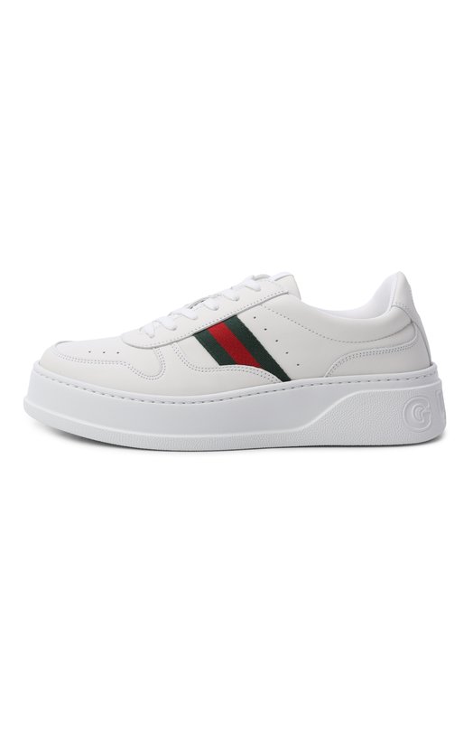Кожаные кеды Gucci 848307/UPG40 Белый  848307/UPG40 Фото 4