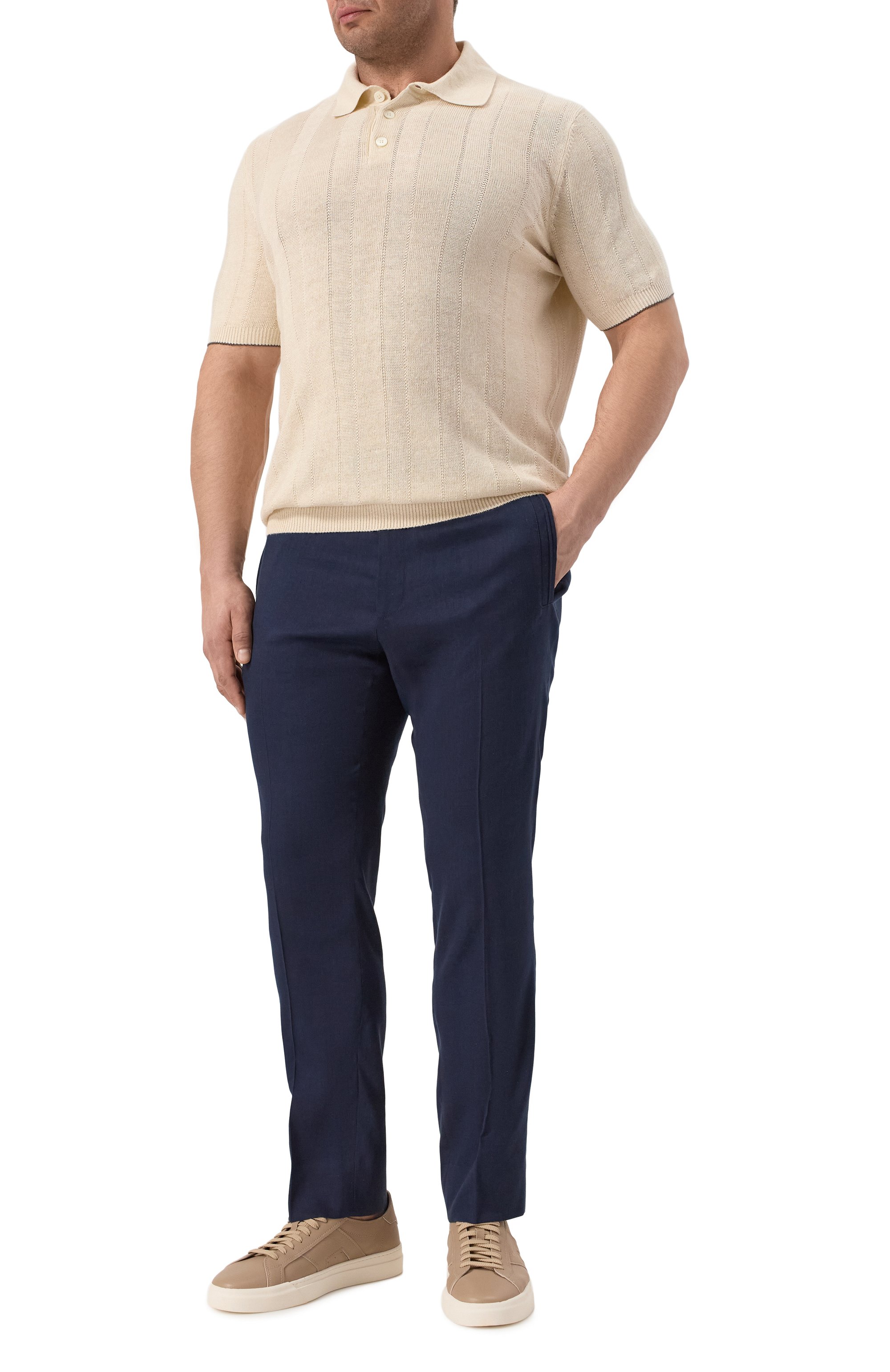 Брюки изо льна и шерсти CORNELIANI, арт. 254513-2518468, фото 2