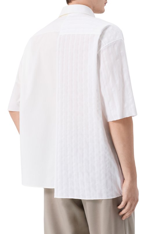 Хлопковая рубашка MM6 SH0DR0007/MTN135 Белый  SH0DR0007/MTN135 Фото 4