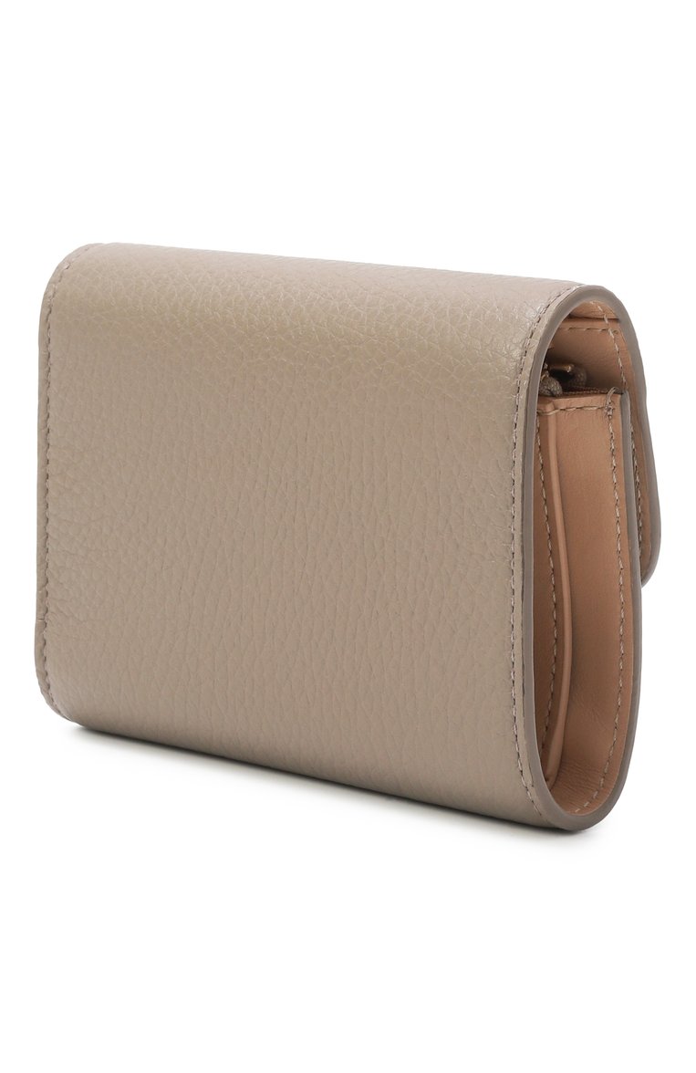 Женские кожаное портмоне GIORGIO ARMANI темно-бежевого цвета, арт. GW001257/AF15593 | Фото 2 (Нос: Не проставлено; Материал: Натуральная кожа)