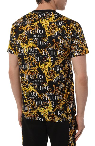 Хлопковая футболка VERSACE JEANS COUTURE, арт. 74GAH6S0/JS161, фото 4