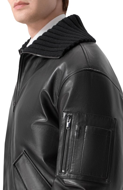 Кожаный бомбер MVST M25.1PM.0004*/BIG SIZE/PL0NGE Чёрный  M25.1PM.0004*/BIG SIZE/PL0NGE Фото 5