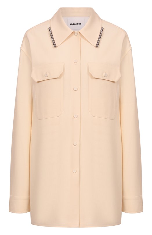 Шерстяная рубашка Jil Sander J03DL0210/J40291 Бежевый J03DL0210/J40291
