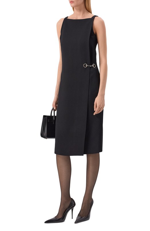 Платье из вискозы Gucci 808796/ZAR2L Чёрный  808796/ZAR2L Фото 2