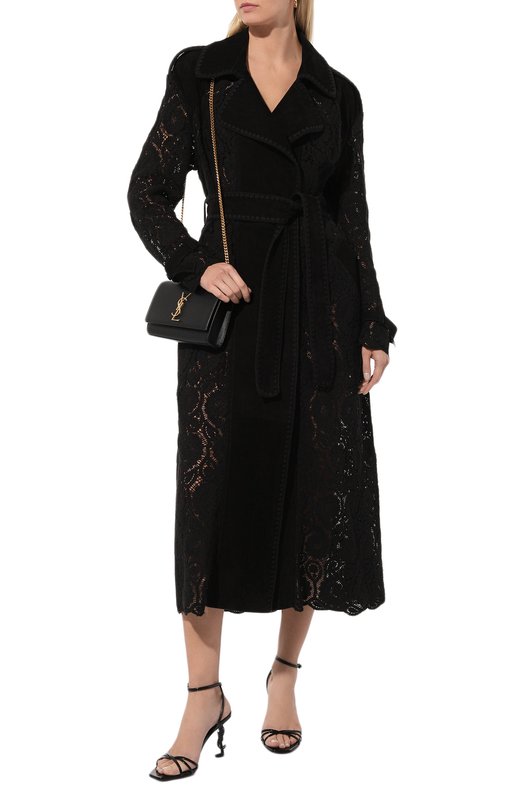 Кожаные босоножки Opyum 85 Saint Laurent 782840/AACGC Чёрный  782840/AACGC Фото 2