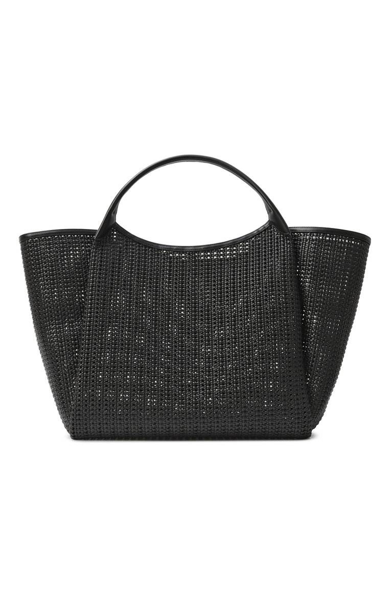 Женская сумка-тоут EMPORIO ARMANI черного цвета, арт. EW001008/AF14309 | Фото 6 (Автоматизация ТО: Проставлено; Материал: Экокожа; Размер: large; Автоматизация состава: Проставлено)