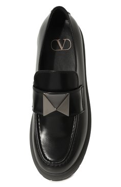 Женские кожаные лоферы one stud VALENTINO черного цвета, арт. 3W2S0HD4IJW | Фото 6 (Подошва: Платформа; Каблук высота: Низкий; Материал внутренний: Натуральная кожа; Материал сплава: Проставлено; Драгоценные камни: Проставлено)