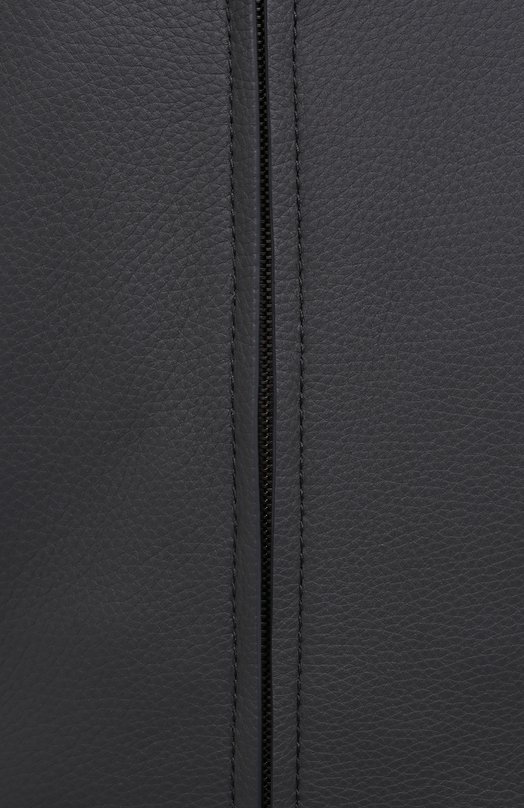 Кожаный бомбер Brioni PLZ40L/P7708 Серый  PLZ40L/P7708 Фото 5