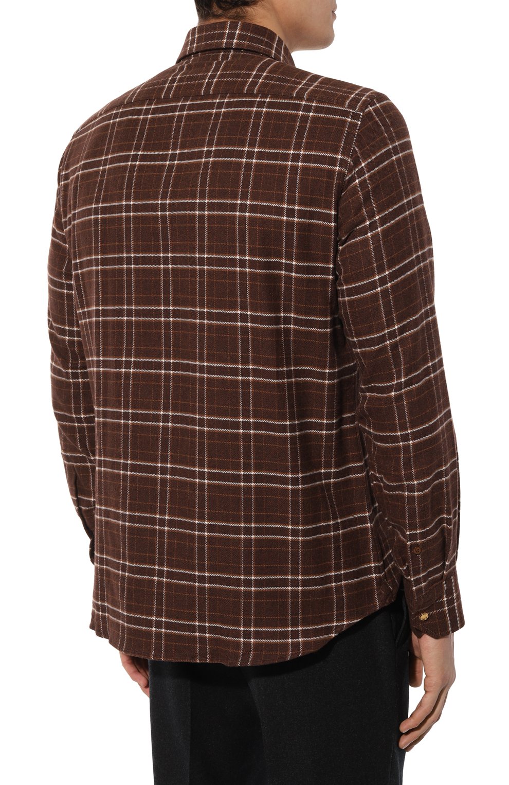 Хлопковая рубашка STEFANO RICCI коричневого цвета по цене 108000 руб., арт. MC007067/TB2602, фото 4 Хлопковая рубашка STEFANO RICCI, арт. MC007067/TB2602, фото 4