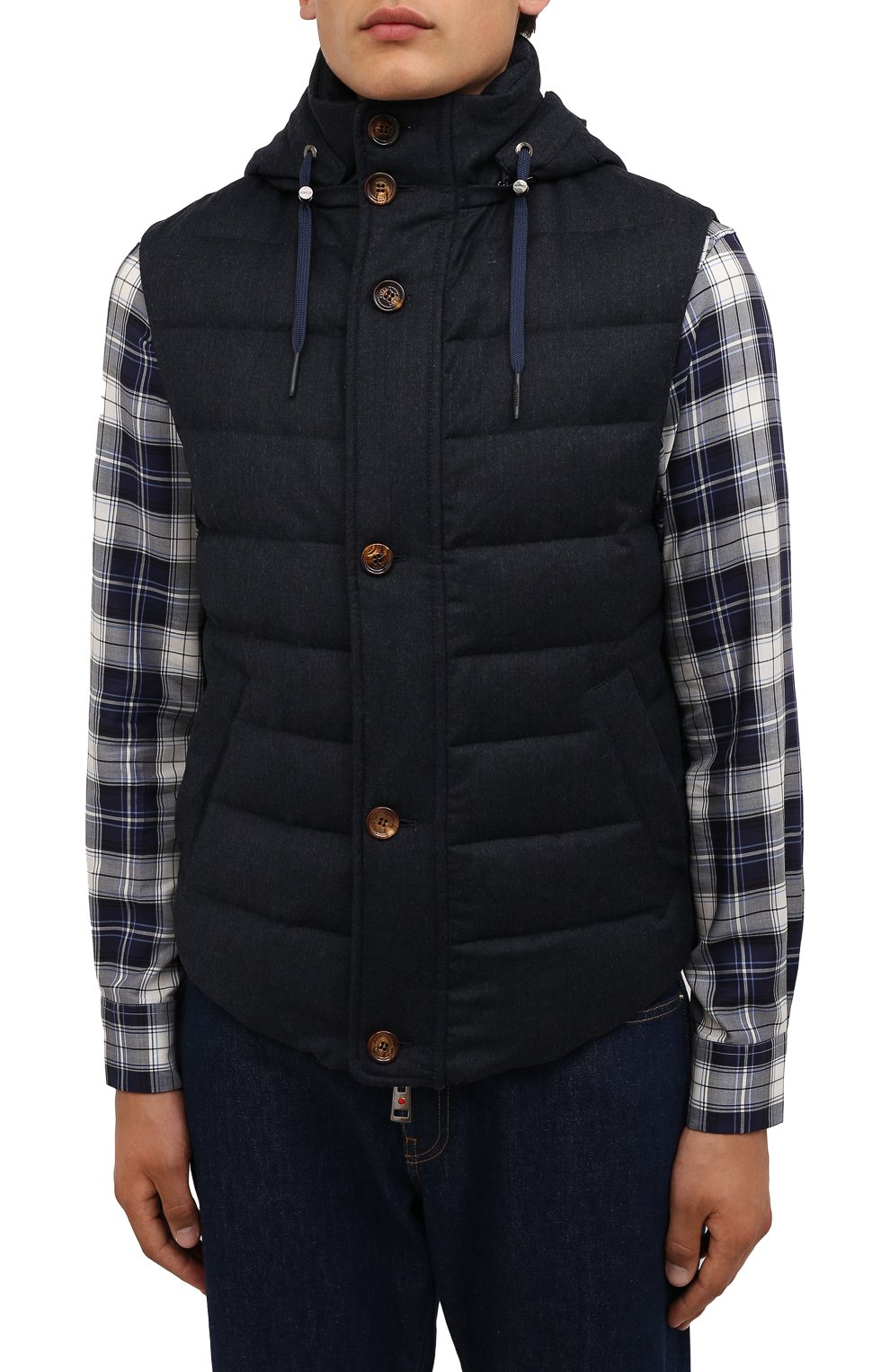 Пуховый жилет KIRED темно-синего цвета по цене 140500 руб., арт. WKISHBW7405008000, фото 3 Пуховый жилет KIRED, арт. WKISHBW7405008000, фото 3