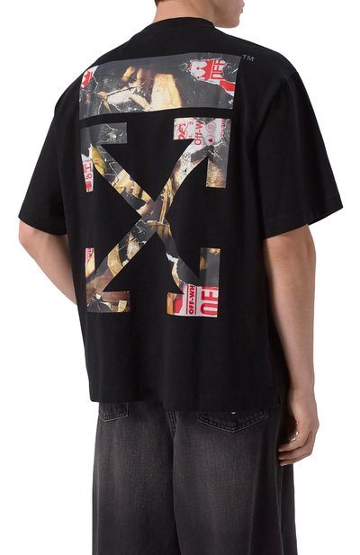 Хлопковая футболка OFF-WHITE, арт. 0MAA120F25JER00U, фото 4