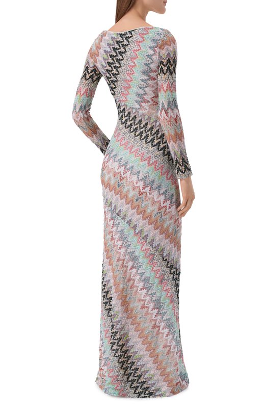 Платье из вискозы и хлопка Missoni DS26SG1J/BR014Z Разноцветный  DS26SG1J/BR014Z Фото 3