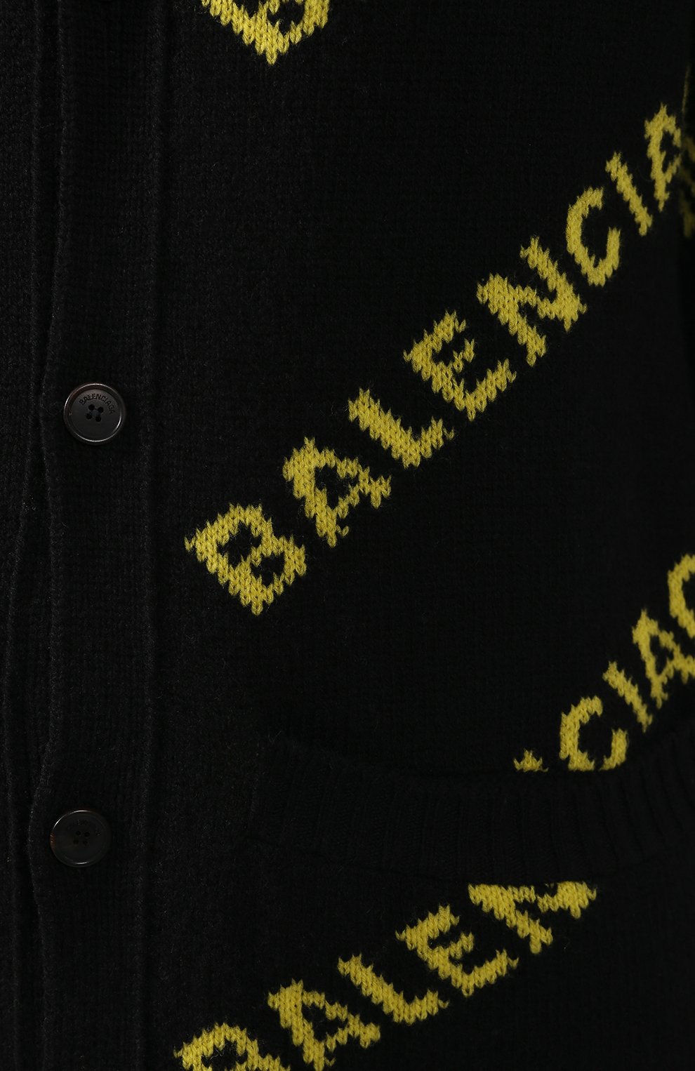 Шерстяной кардиган BALENCIAGA черного цвета по цене 83650 руб., арт. 555280/T1473, фото 5 Шерстяной кардиган BALENCIAGA, арт. 555280/T1473, фото 5