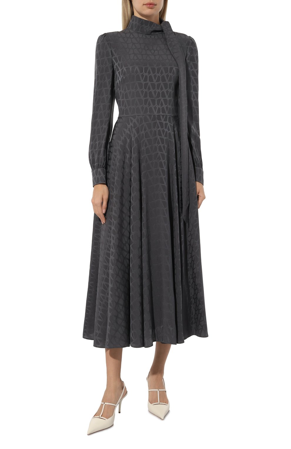 Шелковое платье VALENTINO, арт. 5B3VAA057TK, фото 3