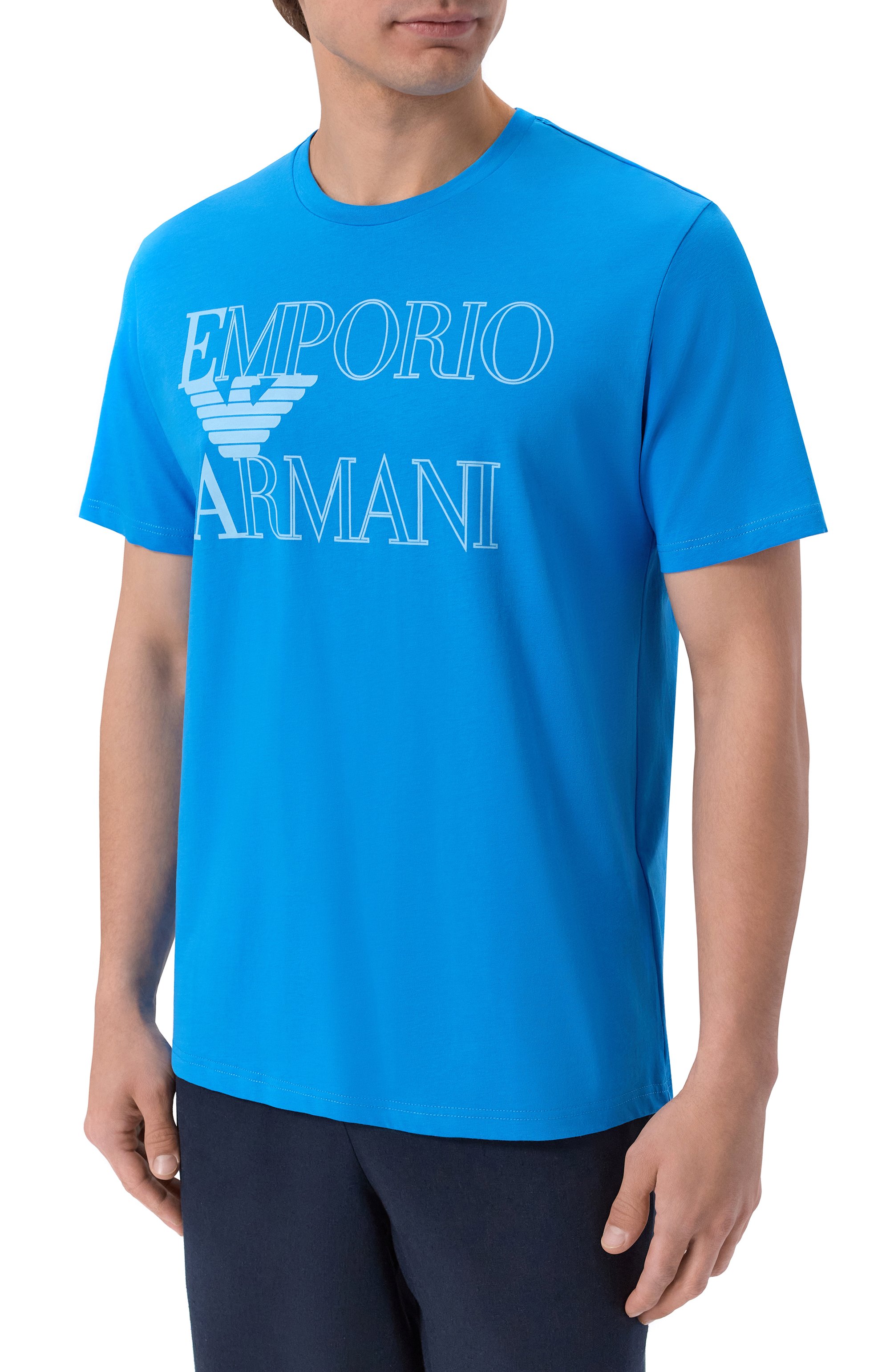 Хлопковая футболка EMPORIO ARMANI, арт. EM000574/AF20434, фото 3