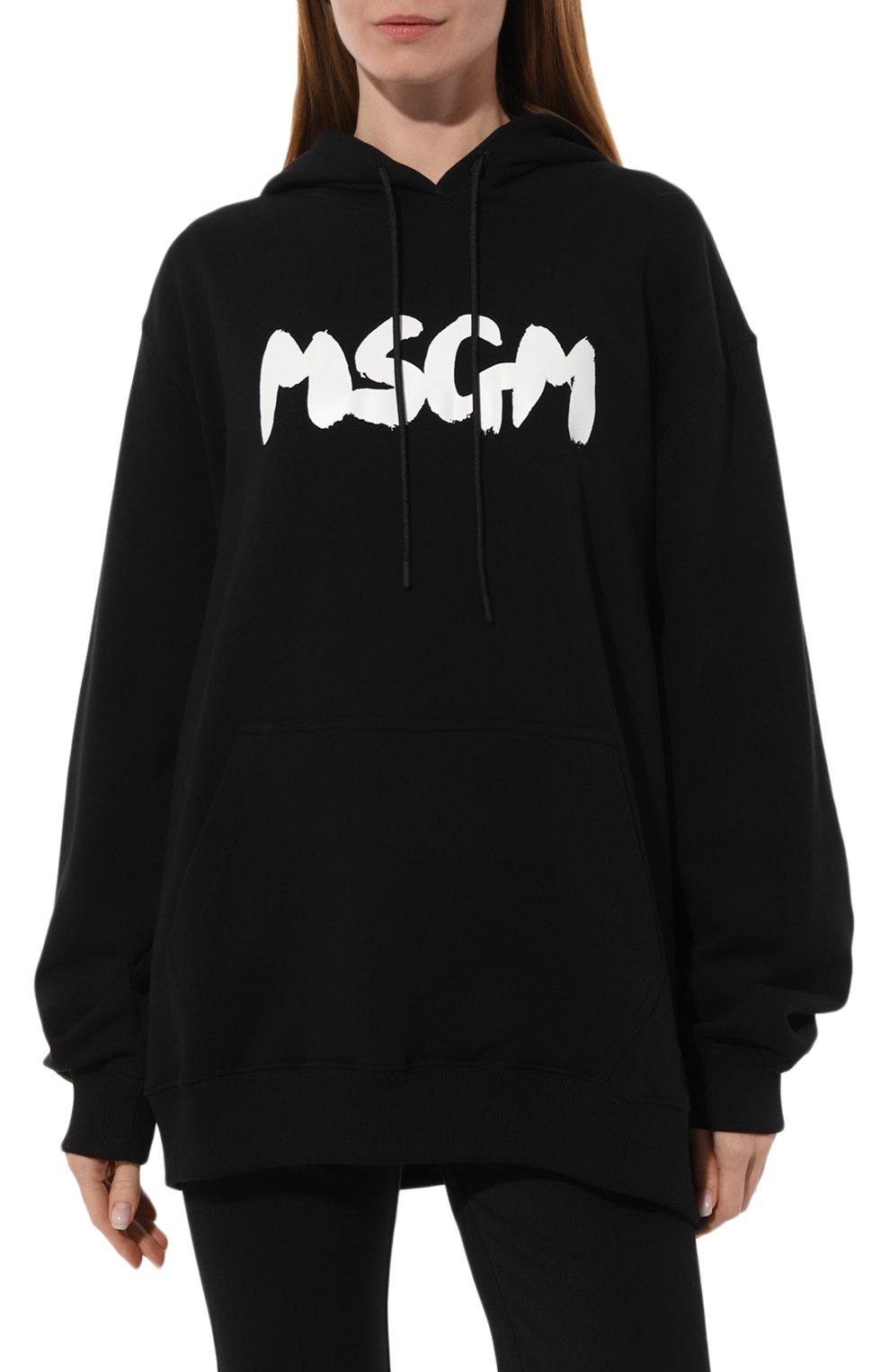 Хлопковое худи MSGM черного цвета по цене 29450 руб., арт. 3541MDM155/237799, фото 3 Хлопковое худи MSGM, арт. 3541MDM155/237799, фото 3