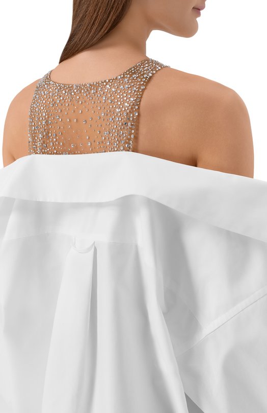 Комбинированная рубашка Giuseppe di Morabito 06PST0393YC 16302 Белый  06PST0393YC 16302 Фото 5