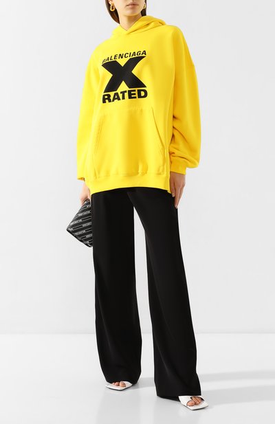Хлопковое худи BALENCIAGA желтого цвета по цене 54150 руб., арт. 620947/TIVA8, фото 2 Хлопковое худи BALENCIAGA, арт. 620947/TIVA8, фото 2