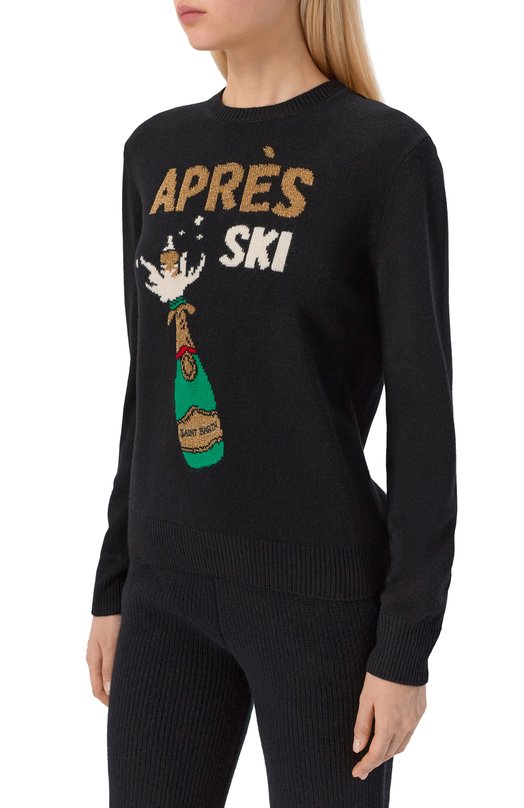 Пуловер из шерсти и вискозы MC2 Saint Barth QUE0010-03230I/NEW QUEEN Чёрный  QUE0010-03230I/NEW QUEEN Фото 3