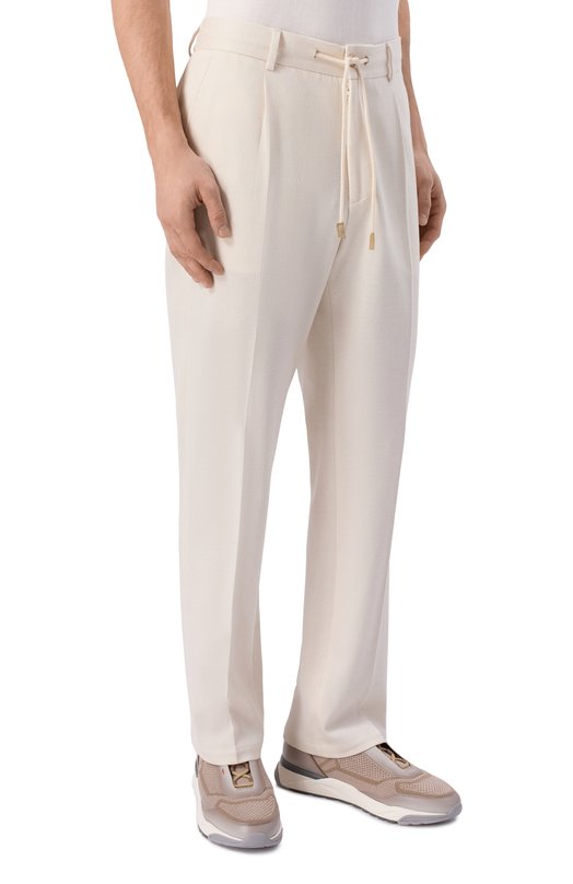 Хлопковые брюки Gran Sasso 76121/76024 Кремовый  76121/76024 Фото 3