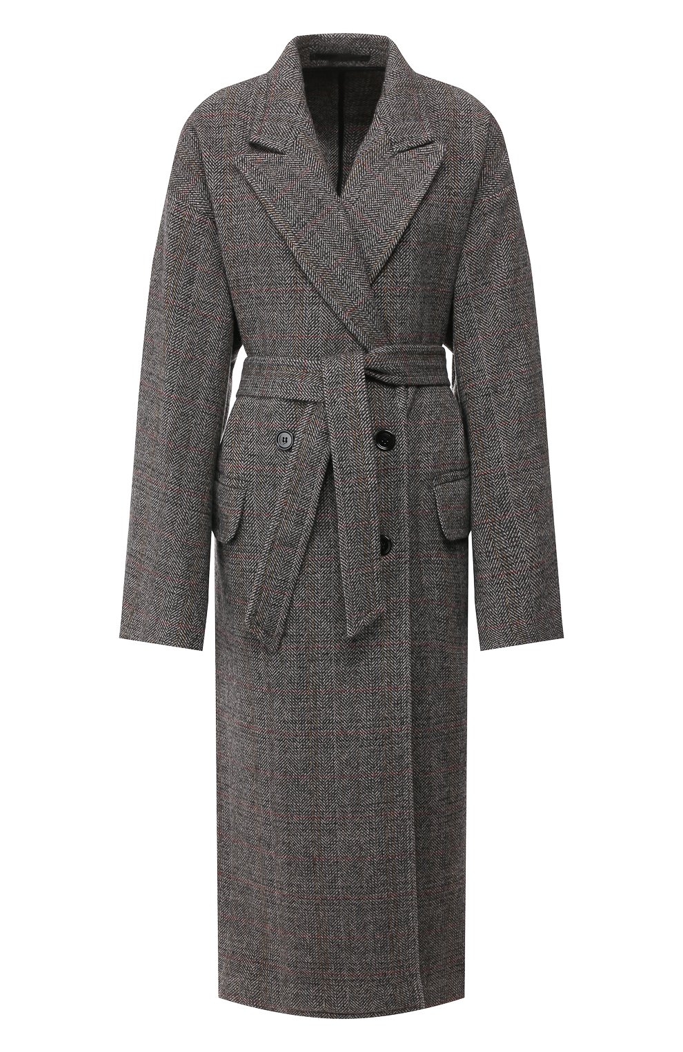 Шерстяное пальто DRIES VAN NOTEN серого цвета по цене 119500 руб., арт. 192-10254-8188, фото 1 Шерстяное пальто DRIES VAN NOTEN, арт. 192-10254-8188, фото 1
