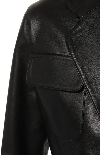 Кожаный жакет CHAUD STUDIO черного цвета по цене 80000 руб., арт. CLAUDIASHORTJACKET23, фото 5 Кожаный жакет CHAUD STUDIO, арт. CLAUDIASHORTJACKET23, фото 5