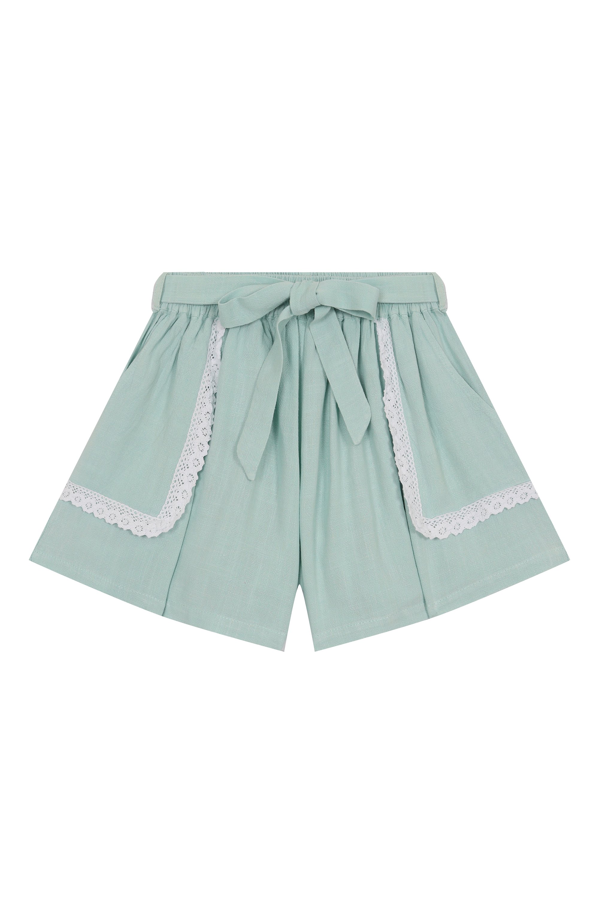 Хлопковые шорты OLGA VALENTINE светло-зеленого цвета по цене 6795 руб., арт. T17S/12A-16A, фото 1 Хлопковые шорты OLGA VALENTINE, арт. T17S/12A-16A, фото 1