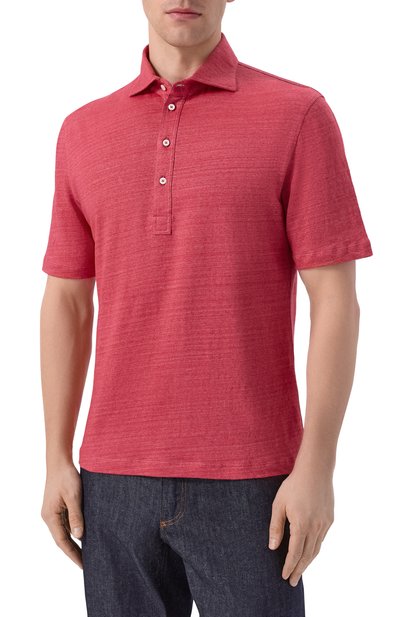 Поло изо льна и хлопка BRUNELLO CUCINELLI, арт. MR8273915, фото 3