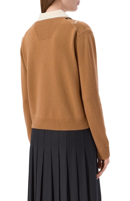 Пуловер из шерсти и кашемира Juun.J JW5X51W04 Коричневый  JW5X51W04 Фото 4